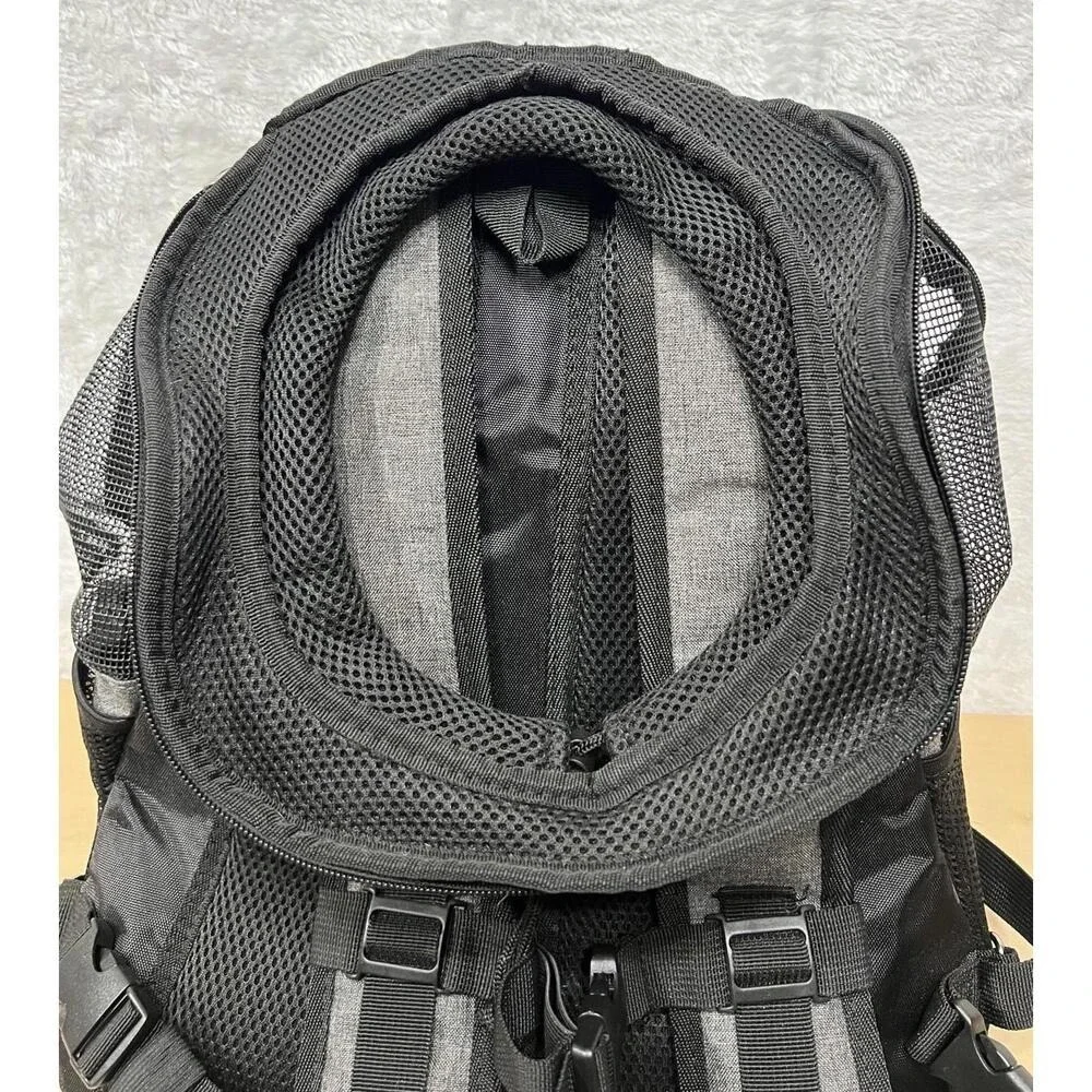 PetAmi Deluxe Pet Carrier Backpack,‎ Ventilated Mesh, Gray/Black, Travel Bag